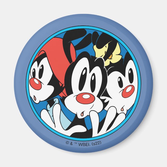 Animaniacs | Warner Siblings Circle Graphic Magnet (Vorne)