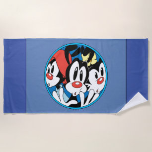 Animaniacs Warner Siblings Circle Graphic Strandtuch