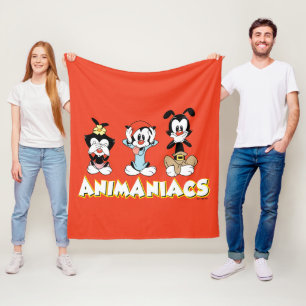 Animaniacs Warner Siblings "No Evil" Grafik Fleecedecke