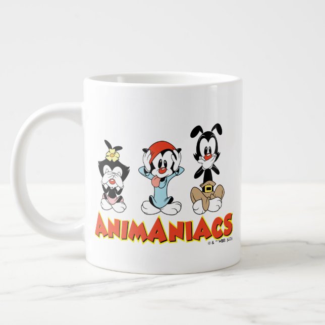 Animaniacs Warner Siblings "No Evil" Graphic Jumbo-Tasse (Links)