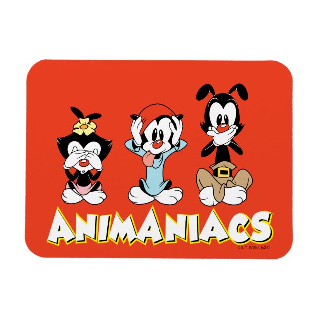 Animaniacs Warner Siblings "No Evil" Graphic Magnet (Horizontal)