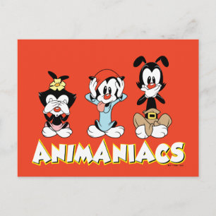 Animaniacs Warner Siblings "No Evil" Graphic Postkarte