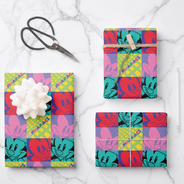 Animaniacs | Warner Siblings Pop Art Graphic Geschenkpapier Set (Vorderseite)