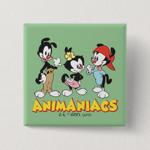 Animaniacs   Yakko, Dot und Wakko Stehend Button
