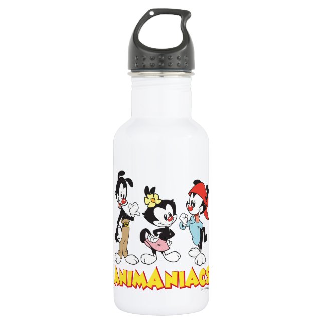 Animaniacs | Yakko, Dot und Wakko Stehend Edelstahlflasche (Vorderseite)
