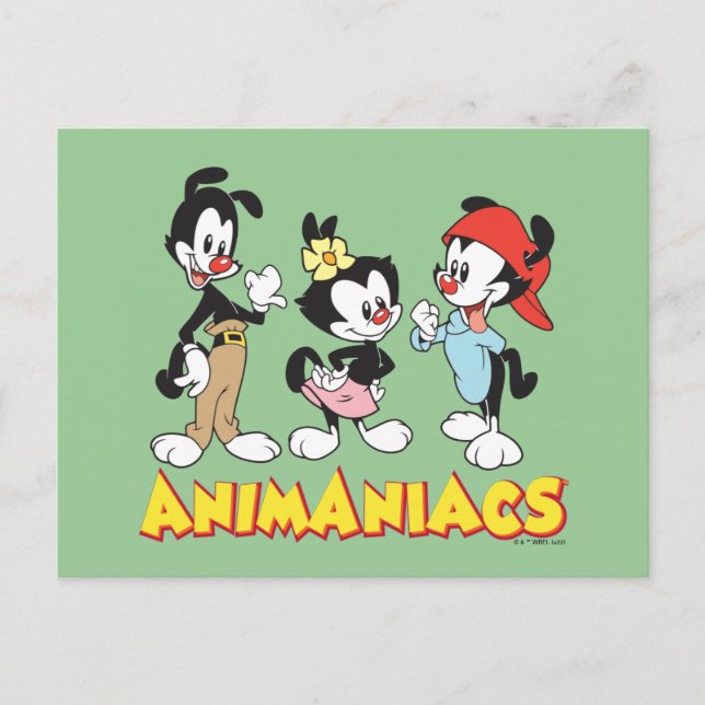 Animaniacs | Yakko, Dot und Wakko Stehend Postkarte (Vorderseite)
