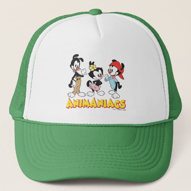 Animaniacs | Yakko, Dot und Wakko Stehend Truckerkappe (Vorderseite)