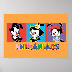 Animaniacs Yakko, Dot, & Wakko Panel Grafik Poster