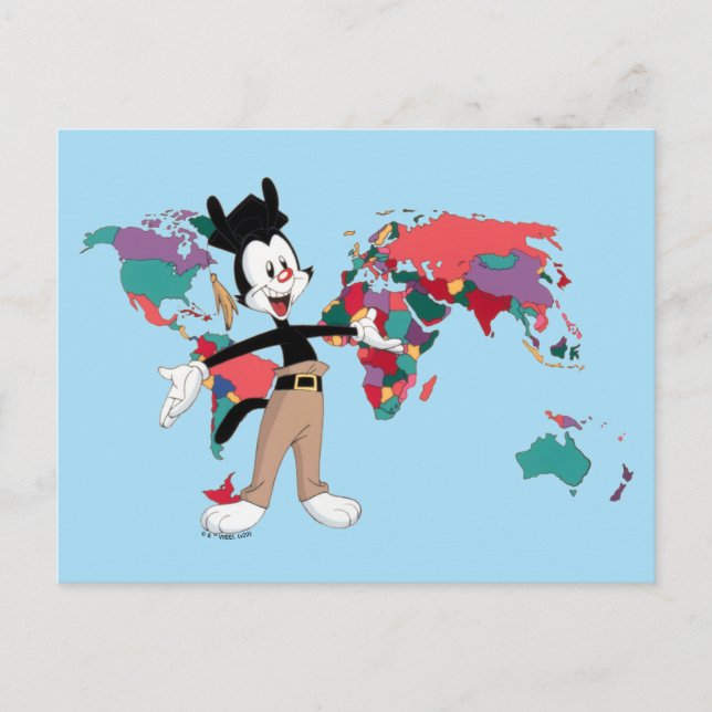 Animaniacs Yakko’s World Map Graphic Postkarte (Vorderseite)