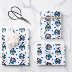 Animaniacs   Yakko, Wakko & Dot Circle Pattern Geschenkpapier Set