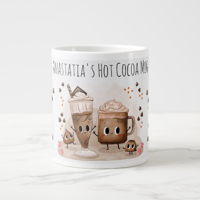 Animated Cocoa Companions Bring Joy to the Season Jumbo-Tasse (Vorderseite)