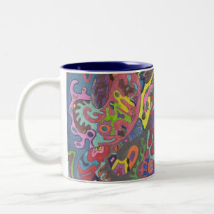 "Animated Color" Original Abstrakt Zweifarbige Tasse