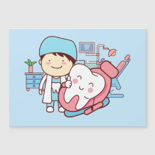 Animated dentist with tooth magnetkarte