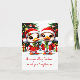 Animated Duck Christmas Karte
