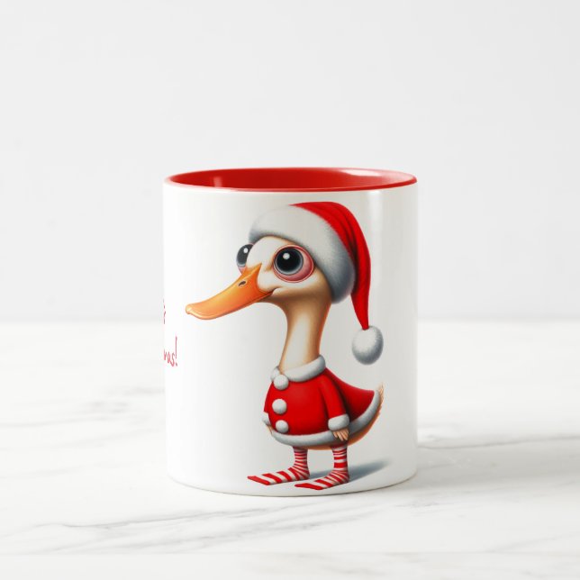 Animated Duck Christmas Tasse (Mittel)