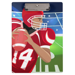 Animated Football Player Zwischenablage Klemmbrett