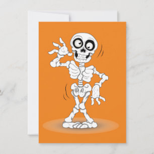 Animated Halloween Skeleton Karte