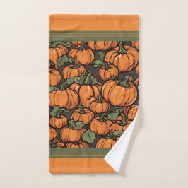 Animated Niedlich Pumpkin Minimalistischen Fall Ha Handtuch