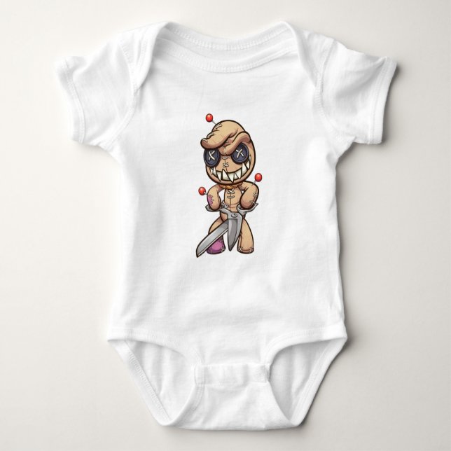 Animated Voodoo Doll Baby Strampler (Vorderseite)