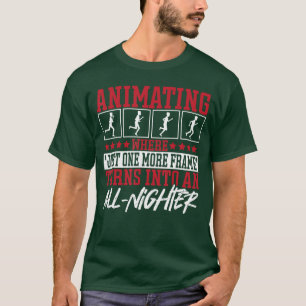 Animations-Cartoon-Künstler 3D-Modellierung 3D-Ani T-Shirt