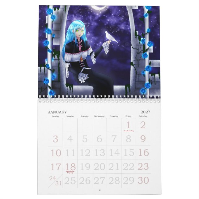 Anime 2013 kalender (Jan 2027)