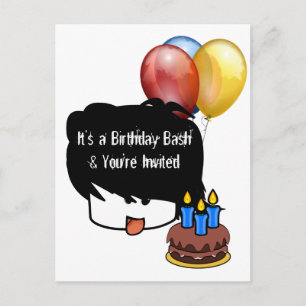 Anime 3. Geburtstag Einladungspostkarte