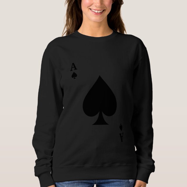 Anime Ace of Spades Otaku Card Design Sweatshirt (Vorderseite)