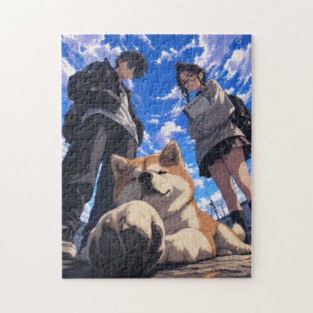 Anime Akita Puzzle (Vertikal)