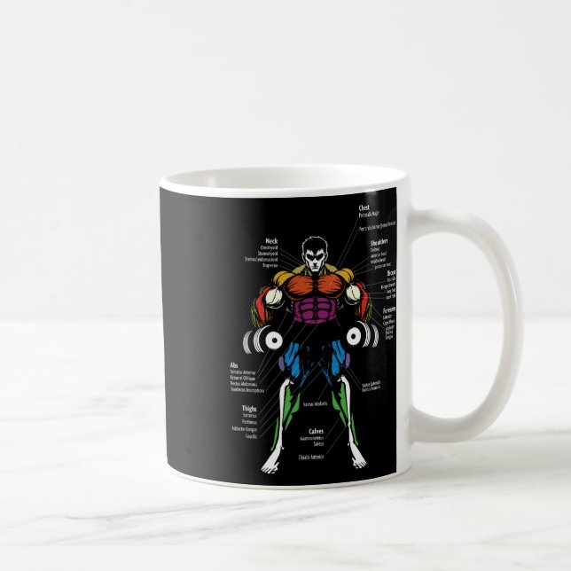 Anime Anatomy Muscle Chart  Kaffeetasse (Rechts)