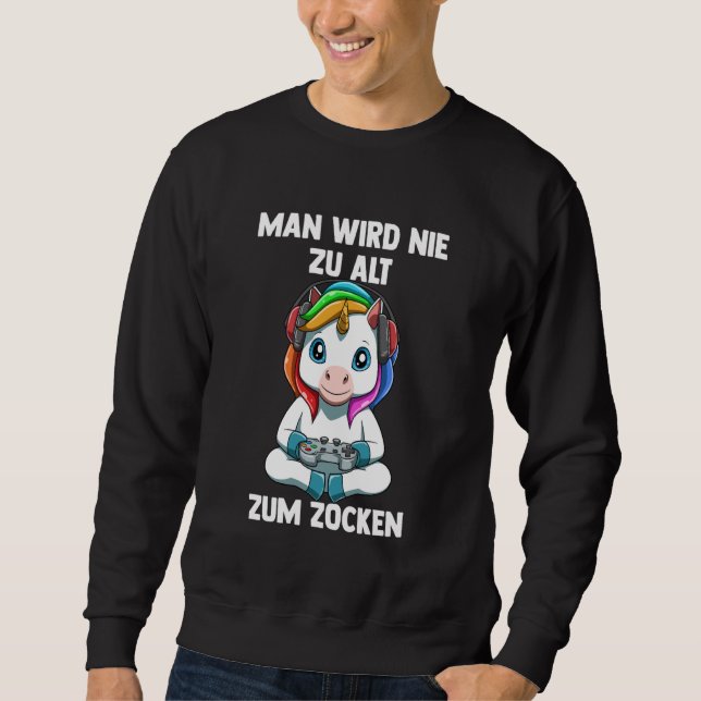 Anime and Manga Gaming Unicorn Sweatshirt (Vorderseite)