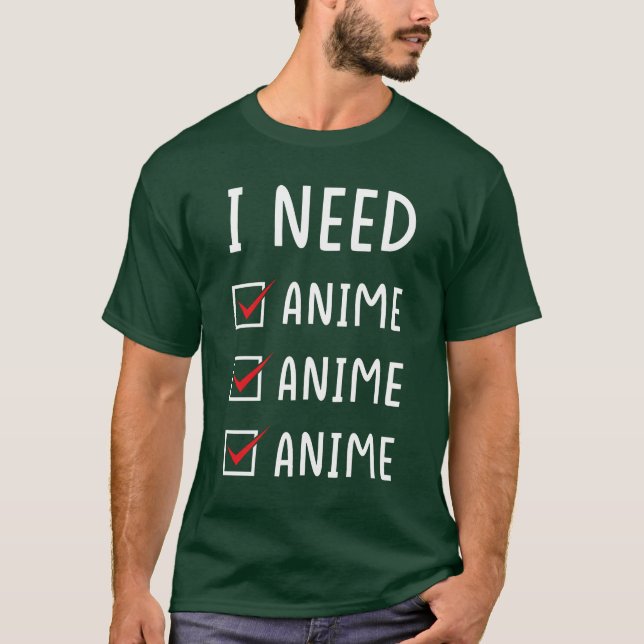 Anime Anime Anime Mädchen T-Shirt (Vorderseite)
