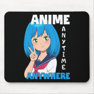 Anime Anytime Anywhere Anime Girl Mousepad