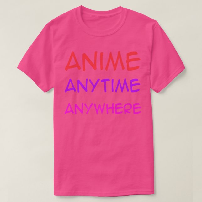 Anime Anytime Anywhere Premium  T-Shirt (Design vorne)