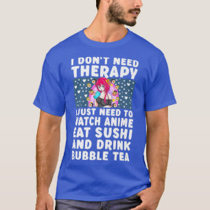 Anime Art for Teen Girls Frauen Merch Sushi Blase T-Shirt