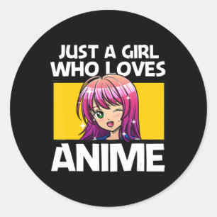 Anime Art for women Teen Girls Anime Merch Girl Runder Aufkleber