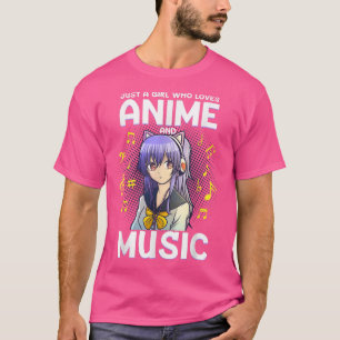 Anime Art For Women Teen Girls Anime Merch Music A T-Shirt