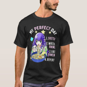 Anime Art for Women Teen Girls Anime Merch Ramen A T-Shirt