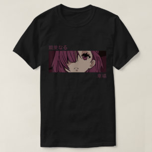 Anime-Ästhetik Mädchen Lila-Stimmung Kunst T-Shirt