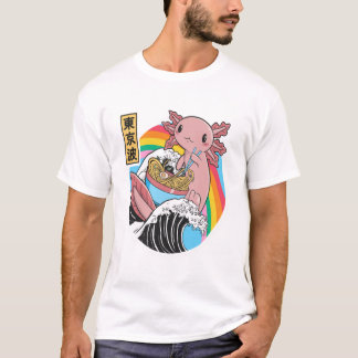 Anime Axolotl Waifu, die Anime Ramen und Skizzen l T-Shirt