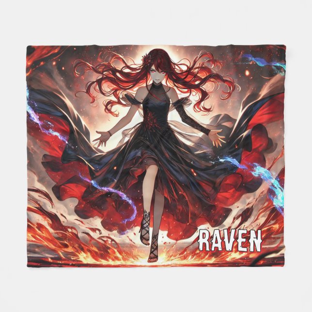 Anime-Befehl für die Flammen, Einbinden des benutz Fleecedecke (Vorderseite (Horizontal))