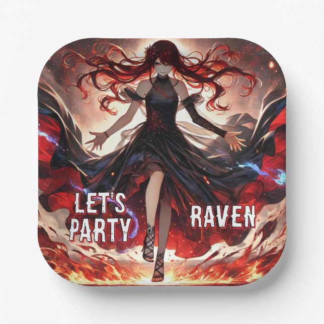 Anime-Befehl für die Flammen, Einbinden des benutz Pappteller (Vorderseite)