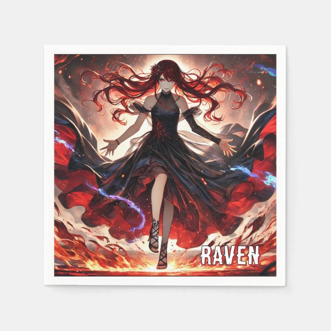 Anime-Befehl für die Flammen, Einbinden des benutz Serviette (Vorderseite)