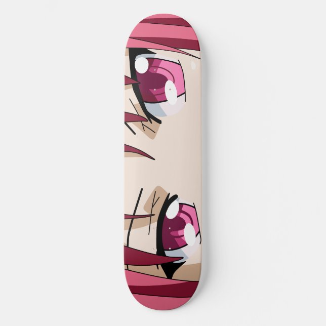 Anime Big Eyes Skateboard Deck (Vorderseite)