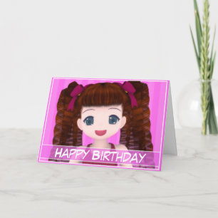 Anime Birthday Card Karte