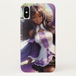 Anime Black Girl Lila Animecore Case-Mate iPhone Hülle