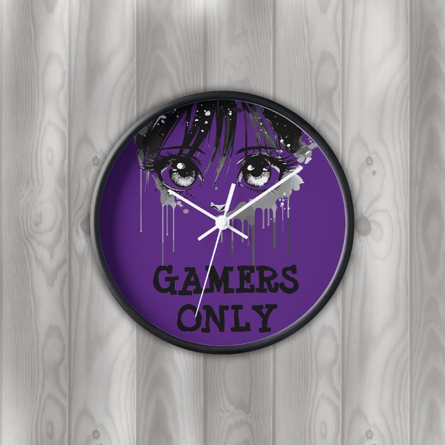 Anime Black & Grey Face Monogram | Uhr (Von Creator hochgeladen)