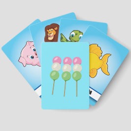 Anime Blue Pastel Dango Classic Spielkarten