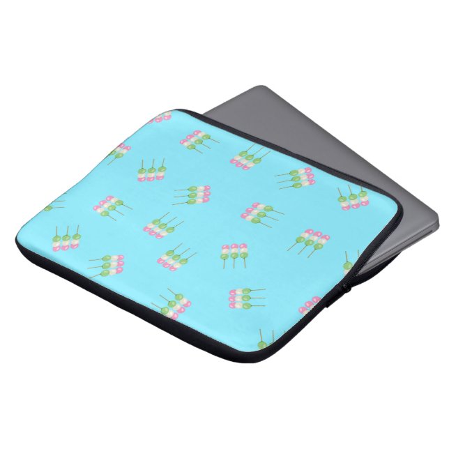 Anime Blue Pastel Dango Electronics Bag Laptopschutzhülle (Vorne Oben)
