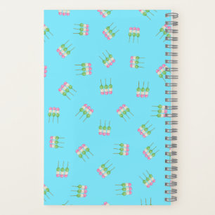 Anime Blue Pastel Dango Spiral Notebook Notizbuch
