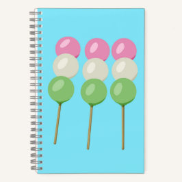 Anime Blue Pastel Dango Spiral Notebook Notizbuch